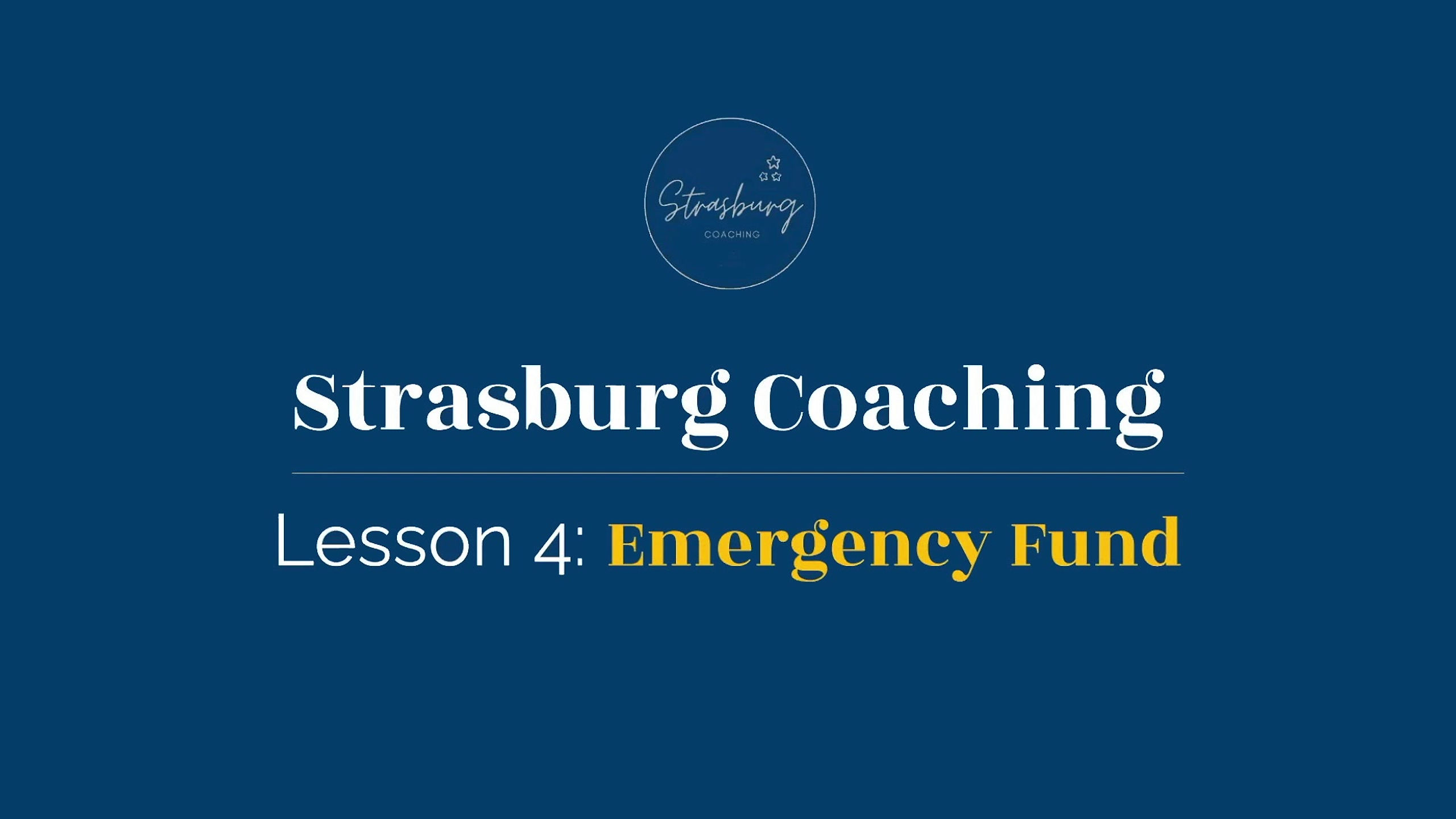 Emergency Fund | Lesson 4